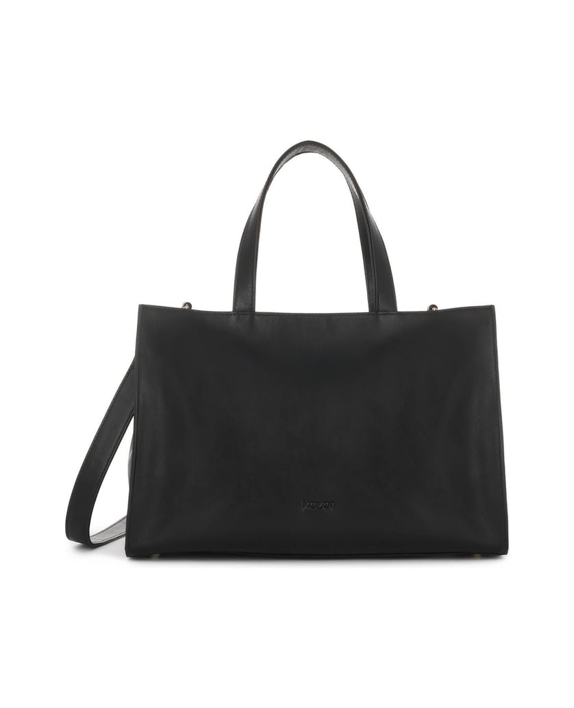 Kazar-Black-classic-handbag-with-two-handles-černá