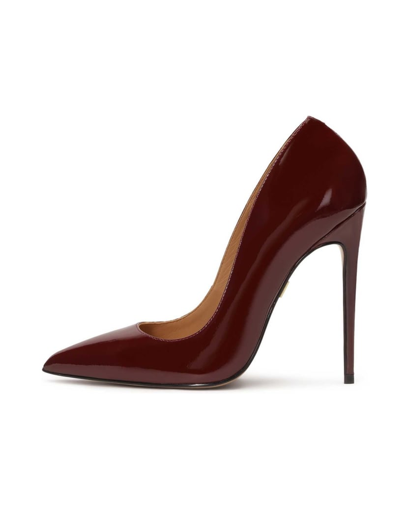 Kazar-Maroon-patent-leather-pumps-červená