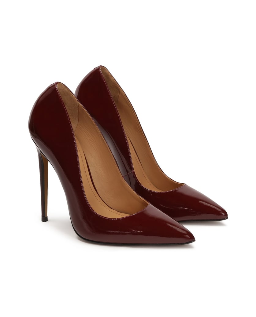 Kazar-Maroon-patent-leather-pumps-červená
