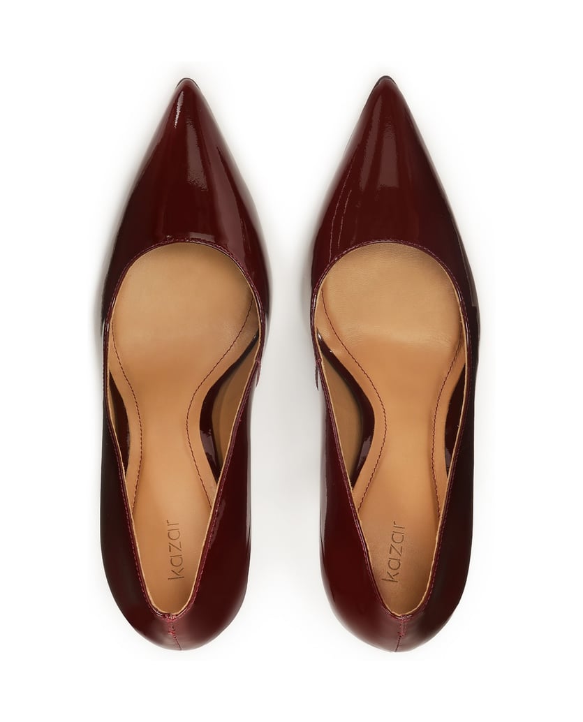 Kazar-Maroon-patent-leather-pumps-červená