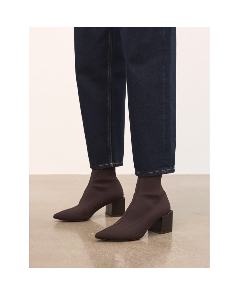 Kazar-Braune-Stiefel-mit-elastischem-Schaft-zu-braun