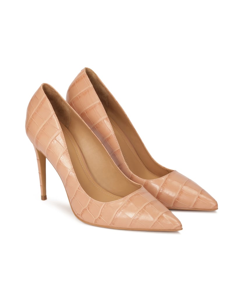 Kazar-Embossed-leather-pumps-béžová