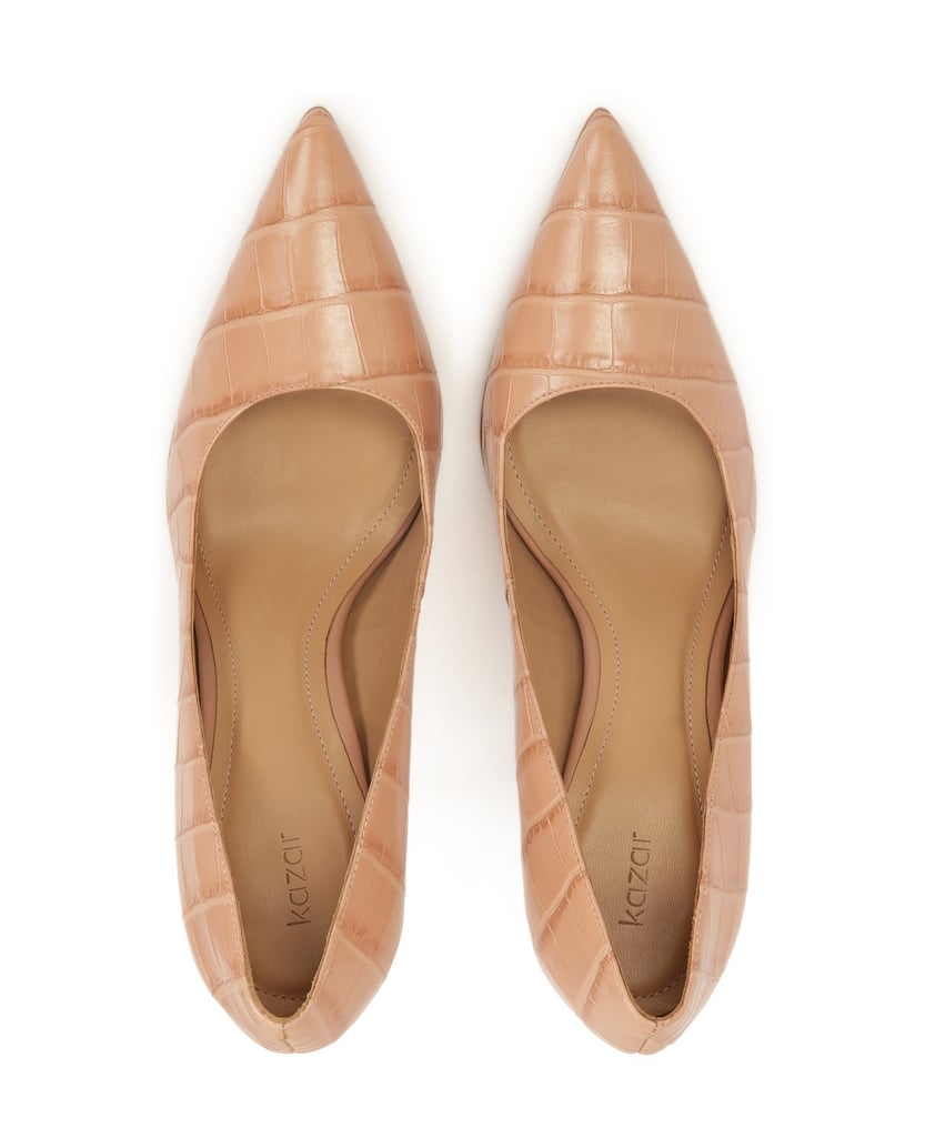 Kazar-Embossed-leather-pumps-béžová