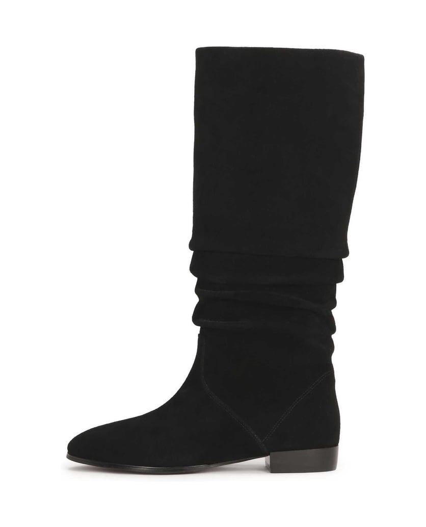 Kazar-Suede-boots-on-a-flat-sole-černá