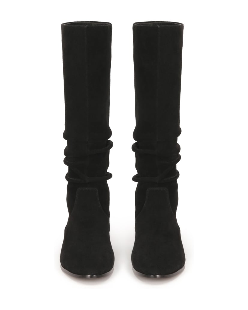 Kazar-Suede-boots-on-a-flat-sole-černá