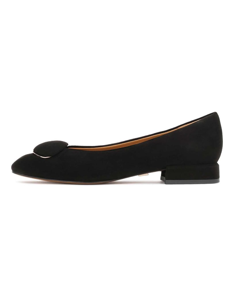 Kazar-Suede-ballerinas-with-flat-heels-černá
