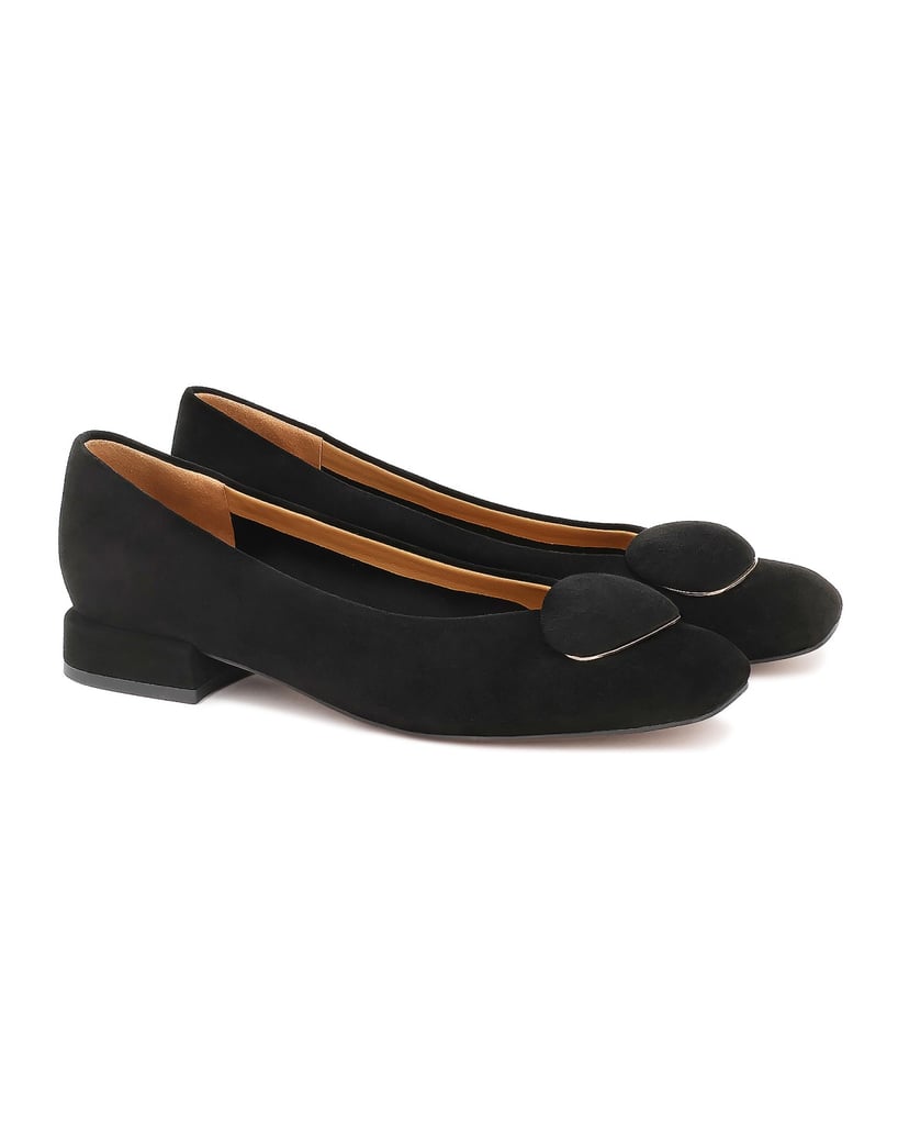 Kazar-Suede-ballerinas-with-flat-heels-černá