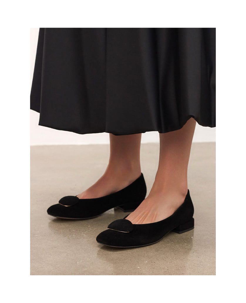 Kazar-Suede-ballerinas-with-flat-heels-černá