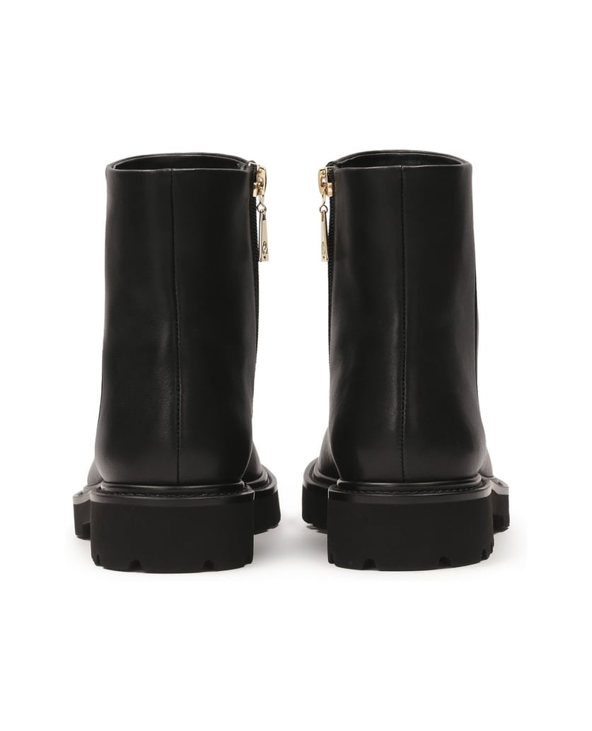 Kazar-Flache-Stiefel-aus-Naturleder-schwarz