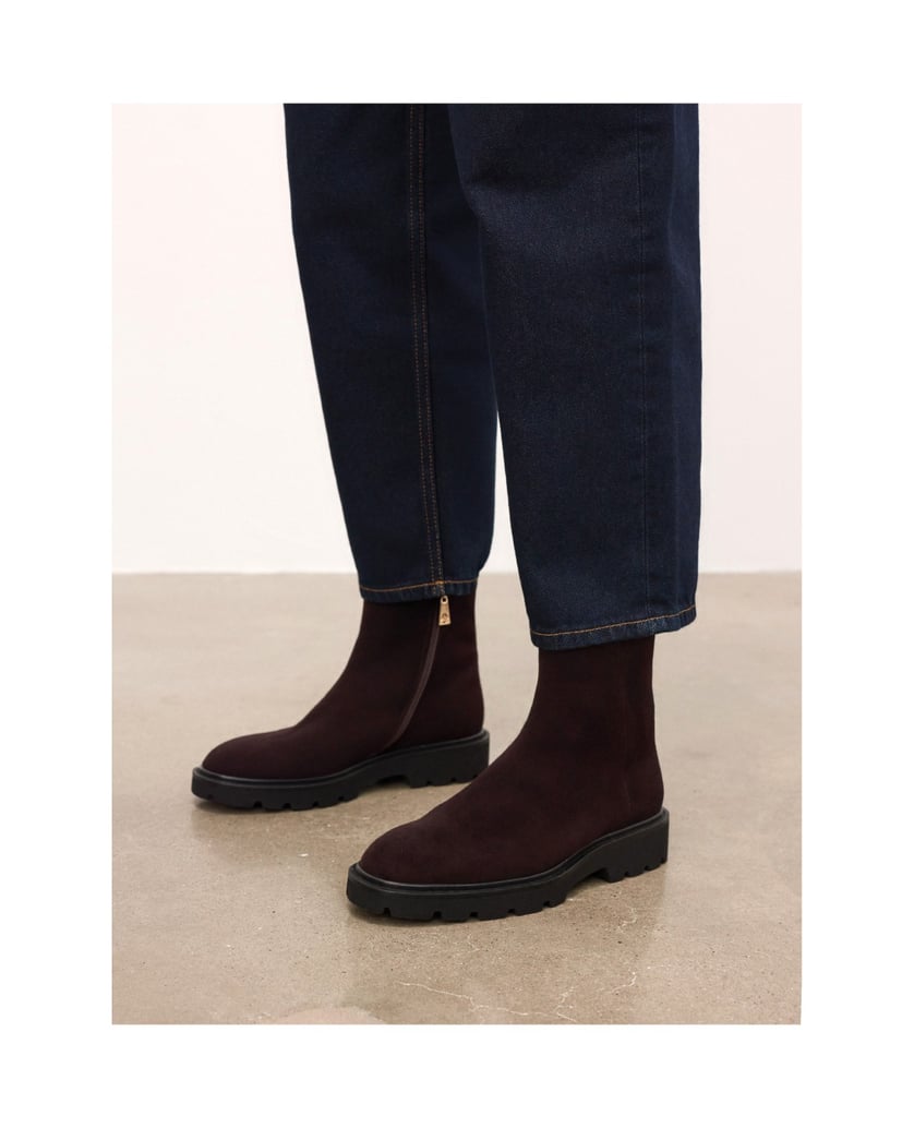 Kazar-Braune-Wildlederstiefel-mit-Reißverschlu-braun