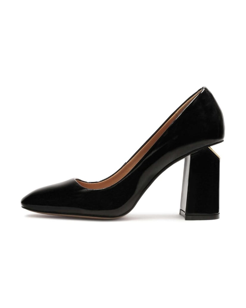 Kazar-Patent-leather-square-nosed-pumps-čierna