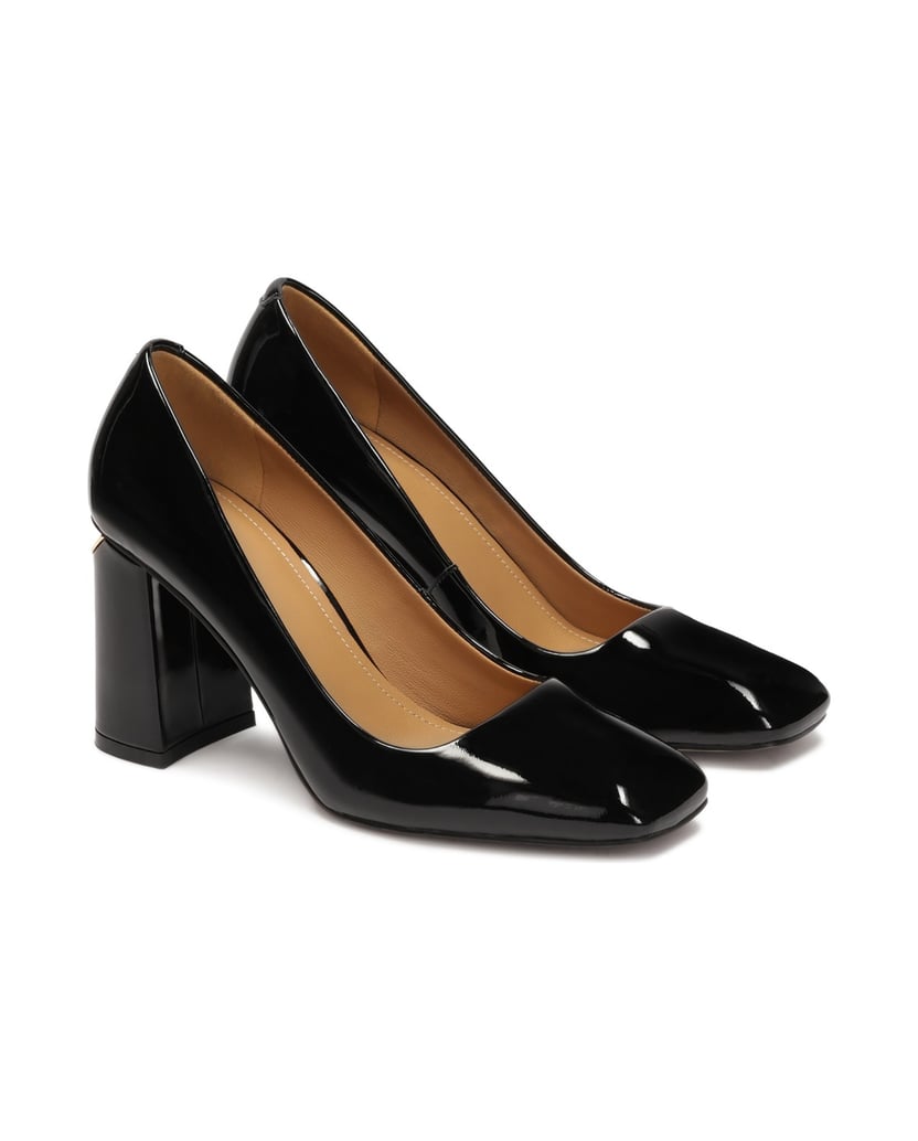 Kazar-Patent-leather-square-nosed-pumps-čierna