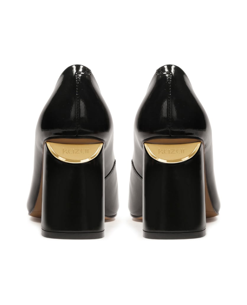 Kazar-Patent-leather-square-nosed-pumps-čierna