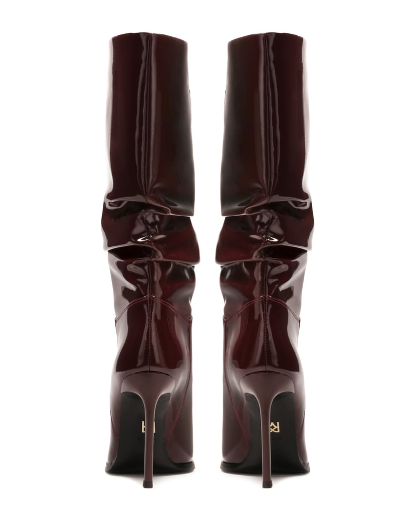 Kazar-Maroon-boots-on-a-slender-stiletto-heel-červená