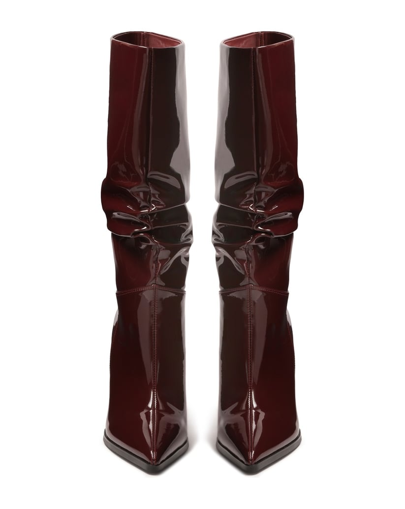 Kazar-Maroon-boots-on-a-slender-stiletto-heel-červená