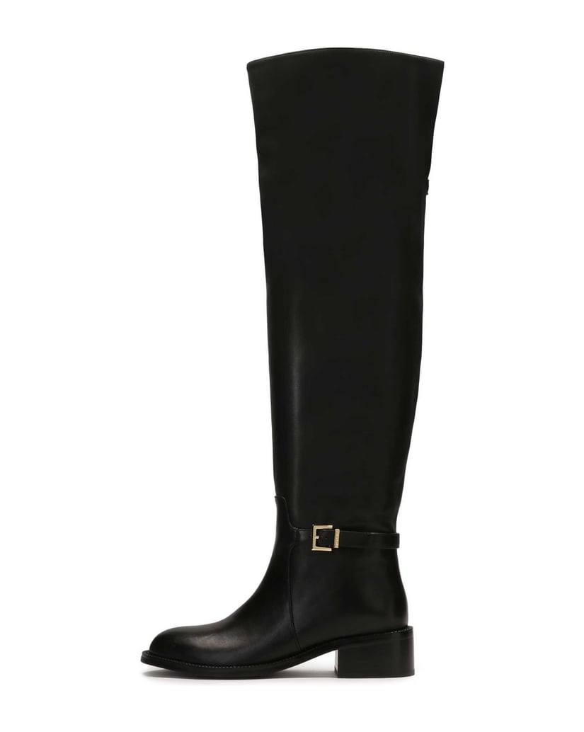 Kazar-Leather-musketeers-with-flat-heels-černá