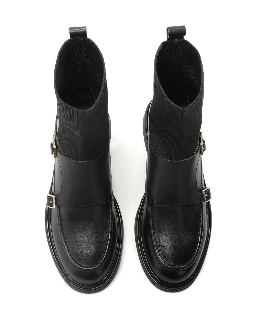 Kazar-Schwarze-Stiefel-mit-Sockenspitze-schwarz