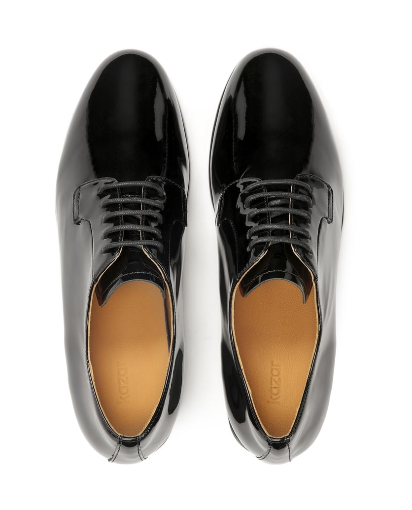 Kazar-Lackierte-Halbschuhe-zum-Schnüren-für-Fr-schwarz