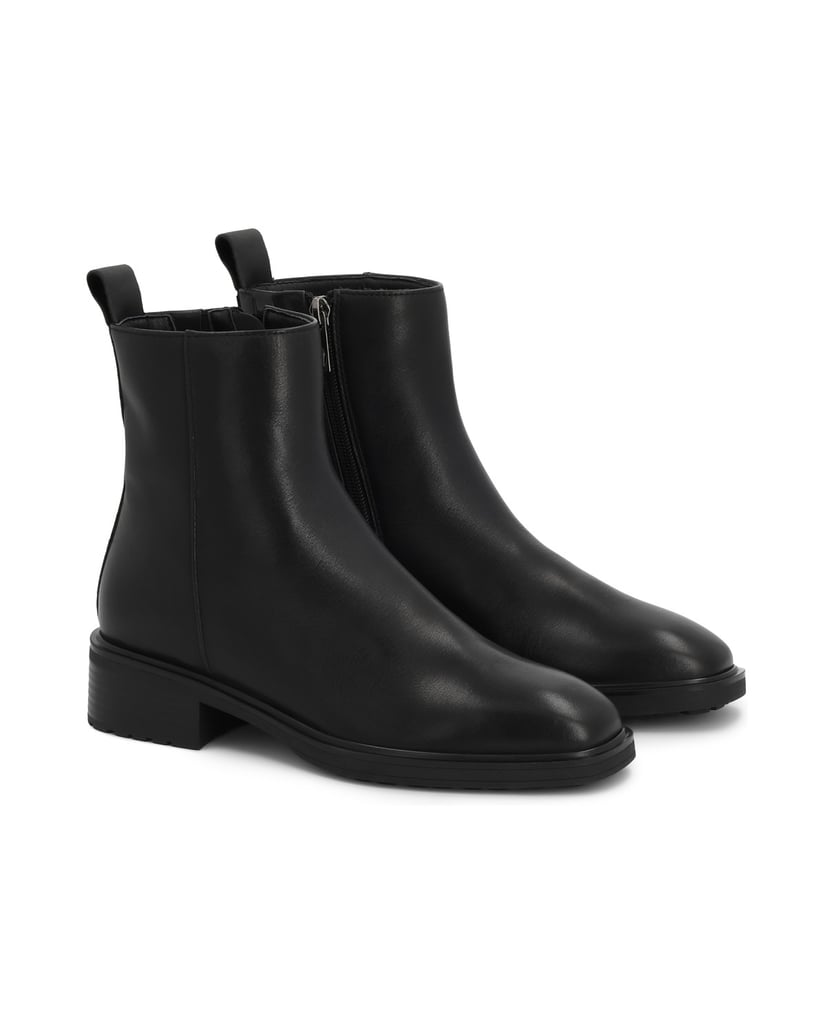 Kazar-Low-leather-boots-with-zipper-černá