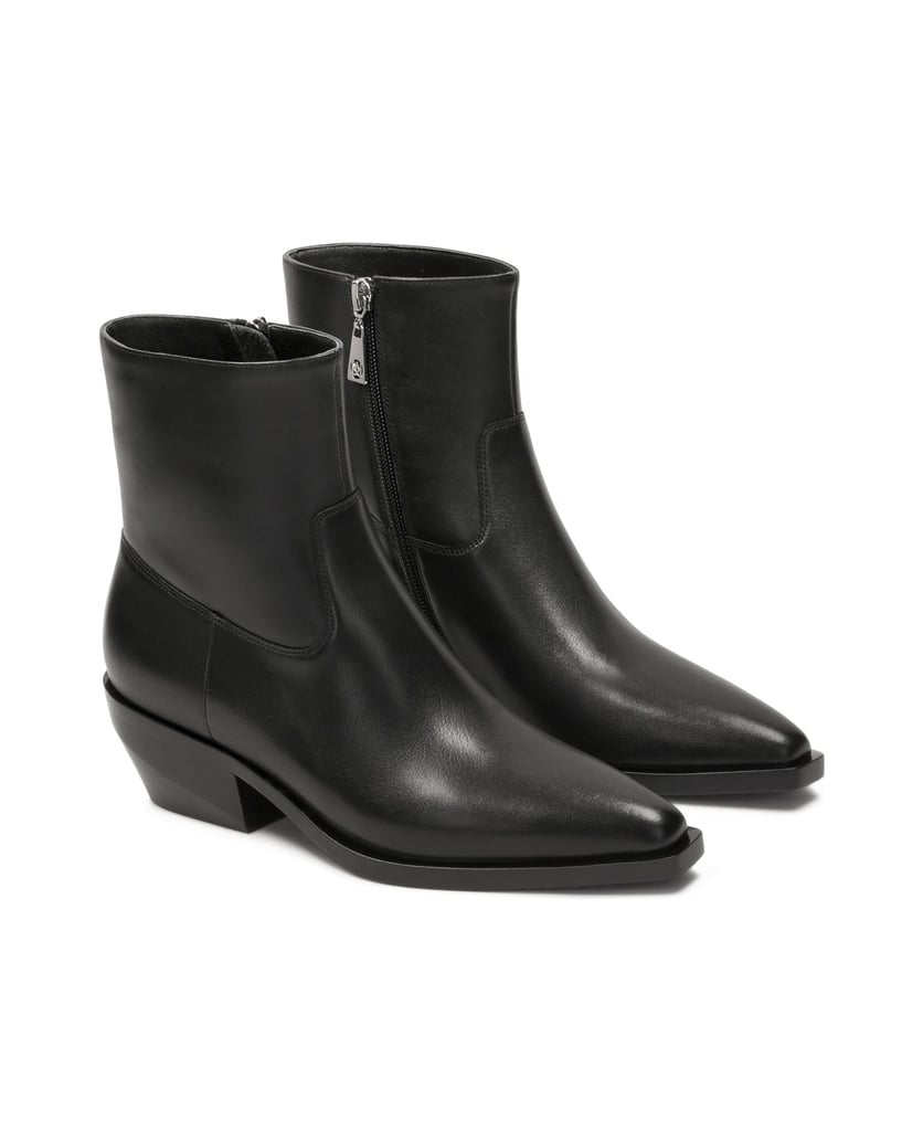 Kazar-Klassische-schwarze-Cowboystiefel-aus-Glattleder-schwarz