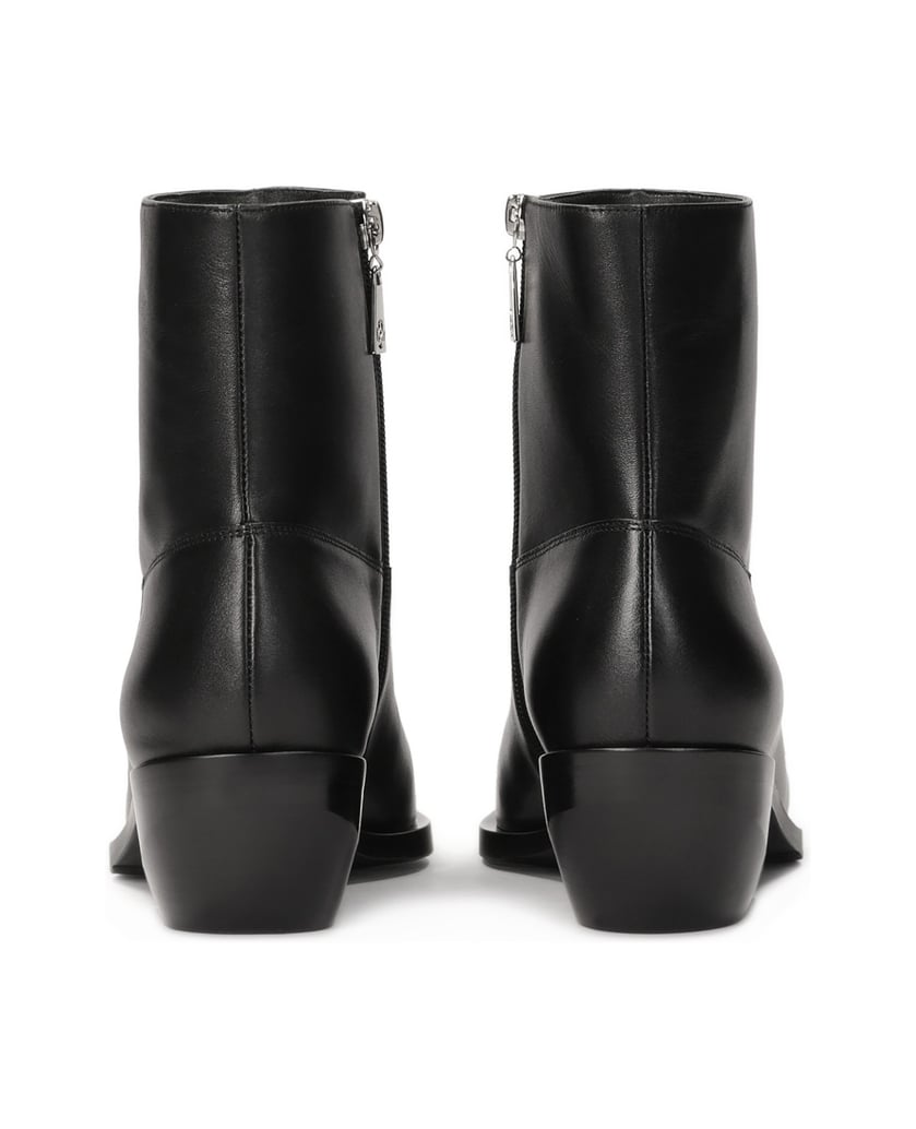 Kazar-Klassische-schwarze-Cowboystiefel-aus-Glattleder-schwarz