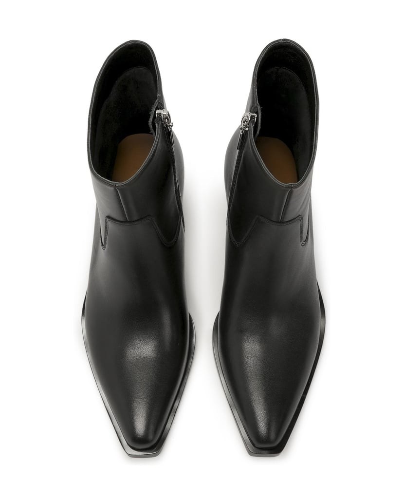 Kazar-Klassische-schwarze-Cowboystiefel-aus-Glattleder-schwarz