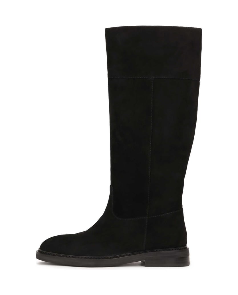 Kazar-Flat-suede-slip-on-boots-černá