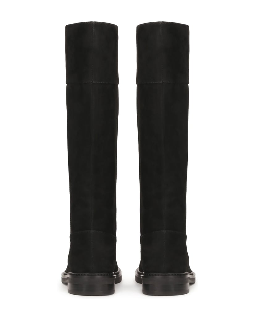 Kazar-Flat-suede-slip-on-boots-černá