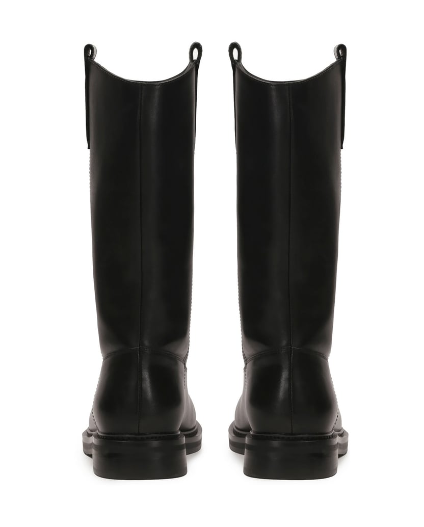 Kazar-Lederstiefel-zum-Hineinschlüpfen-mit-fla-schwarz