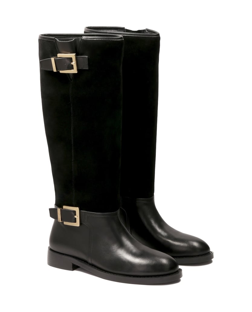 Kazar-Suede-and-smooth-leather-boot-type-boots-černá