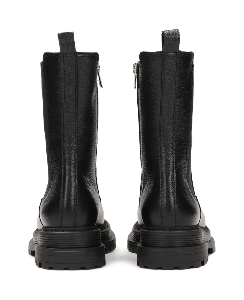 Kazar-Lederstiefel-mit-Reißverschluss-und-Gumm-schwarz