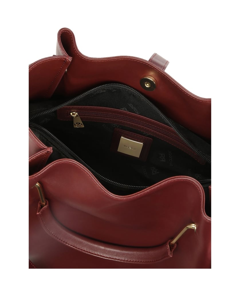 Kazar-Kastanienbraune-Handtasche-mit-herausnehmbarem-Einsatz-rot