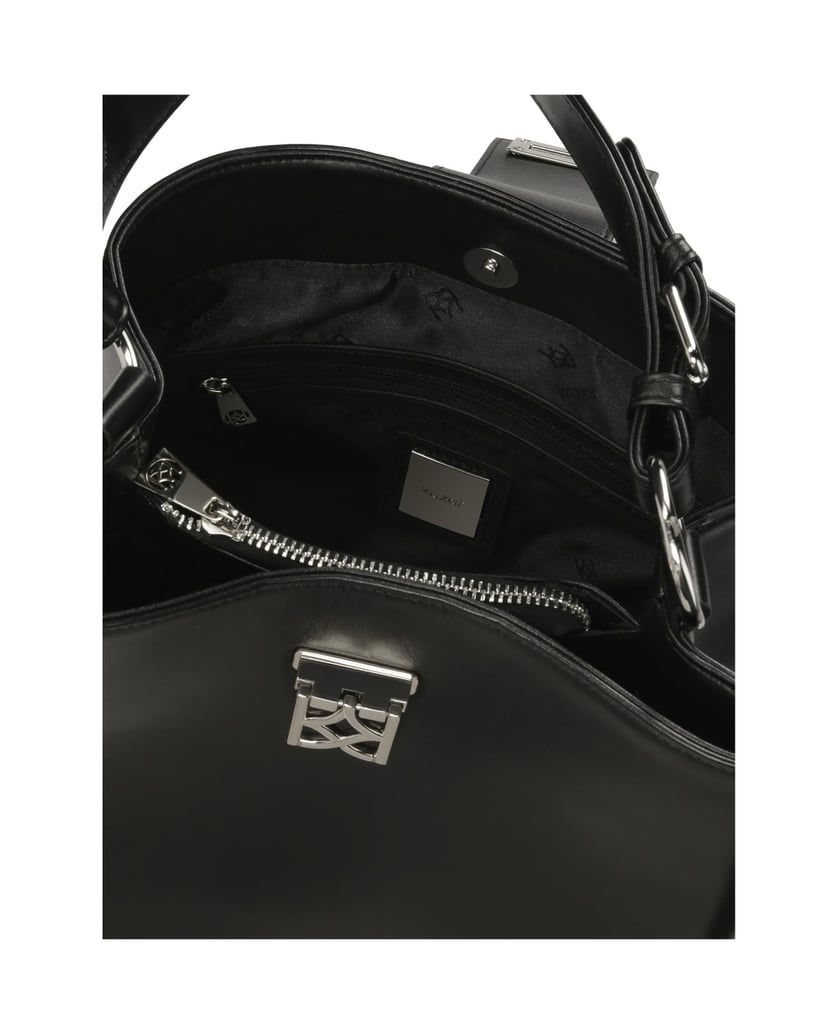 Kazar-Black-handbag-with-decorative-clasp-černá