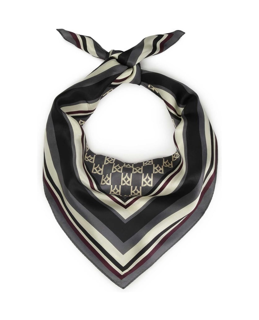 Kazar-KAZAR-monogrammed-silk-scarf-barevná