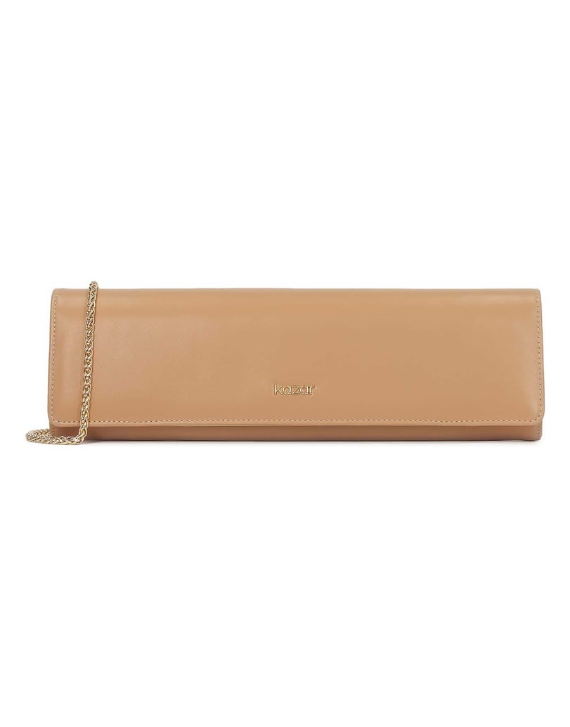 Kazar-Leather-oblong-occasion-bag-béžová
