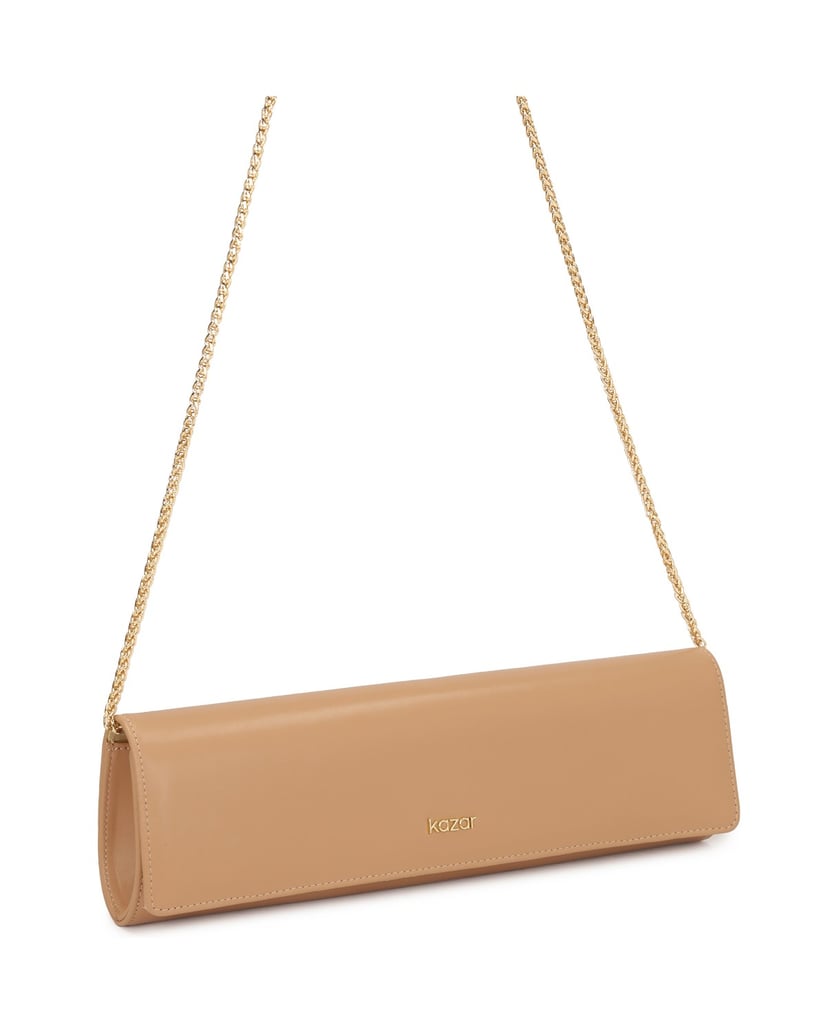 Kazar-Leather-oblong-occasion-bag-béžová