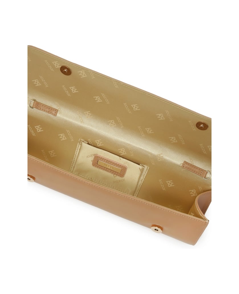Kazar-Leather-oblong-occasion-bag-béžová