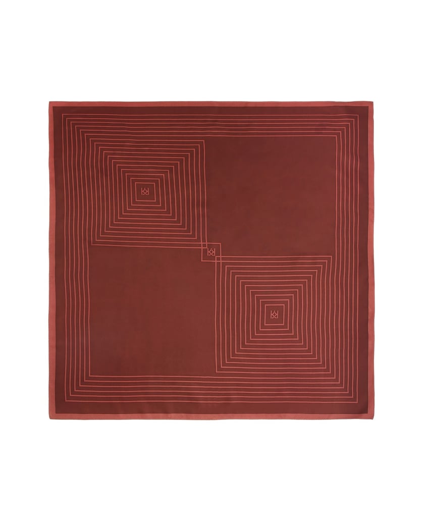 Kazar-Kastanienbrauner-Seidenschal-rot