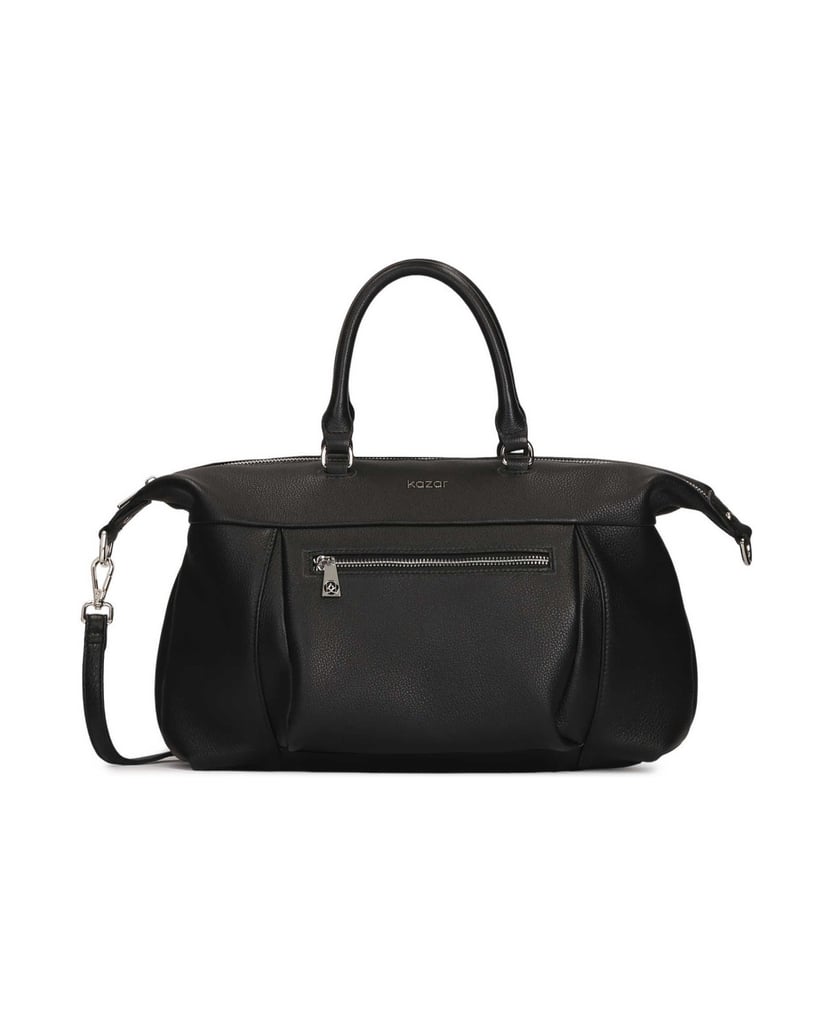 Kazar-Large-leather-handbag-with-handles-černá