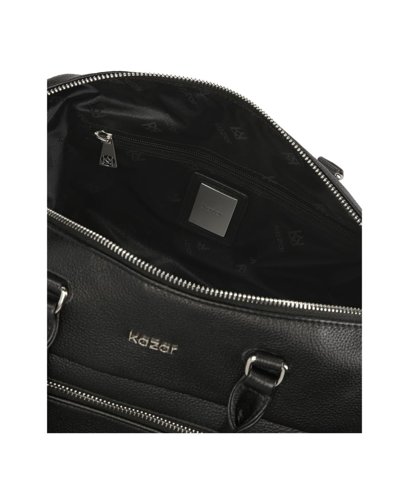 Kazar-Large-leather-handbag-with-handles-černá