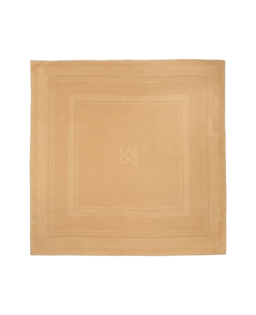 Kazar-Elegant-silk-scarf-with-geometric-patterns-béžová