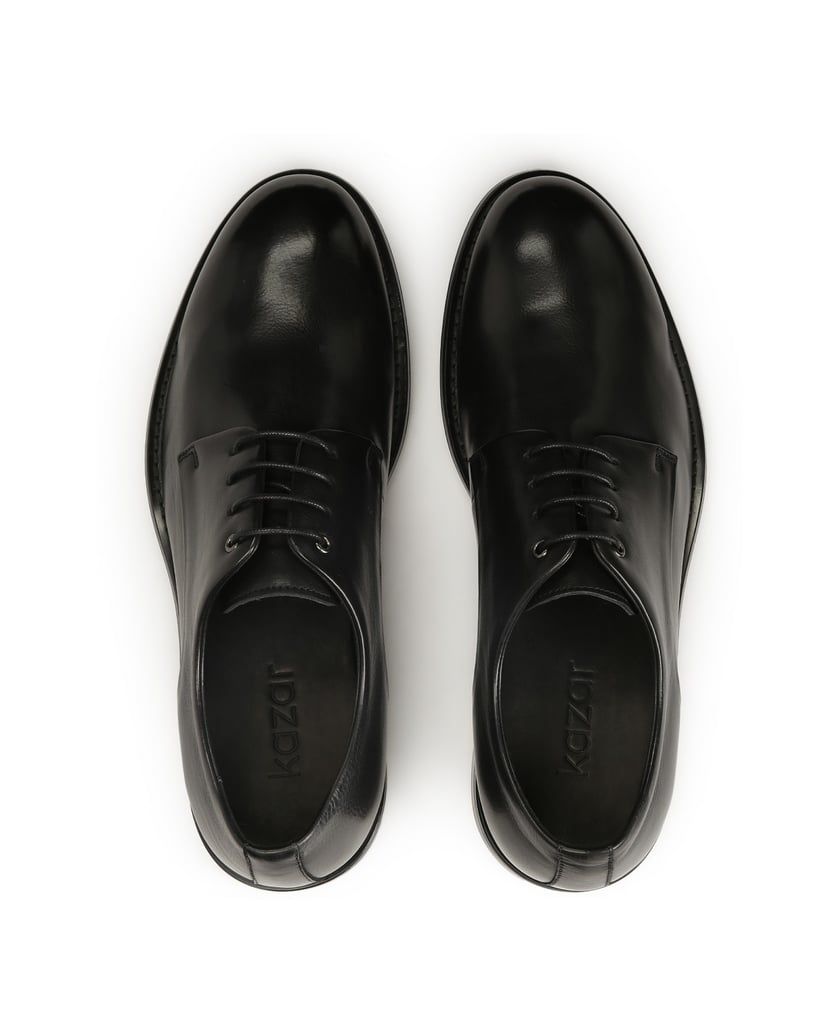 Kazar-Casual-black-leather-shoes-černá
