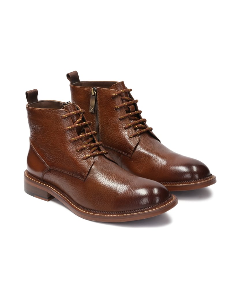 Kazar-Brown-boots-with-zipper-and-lacing-hnědá