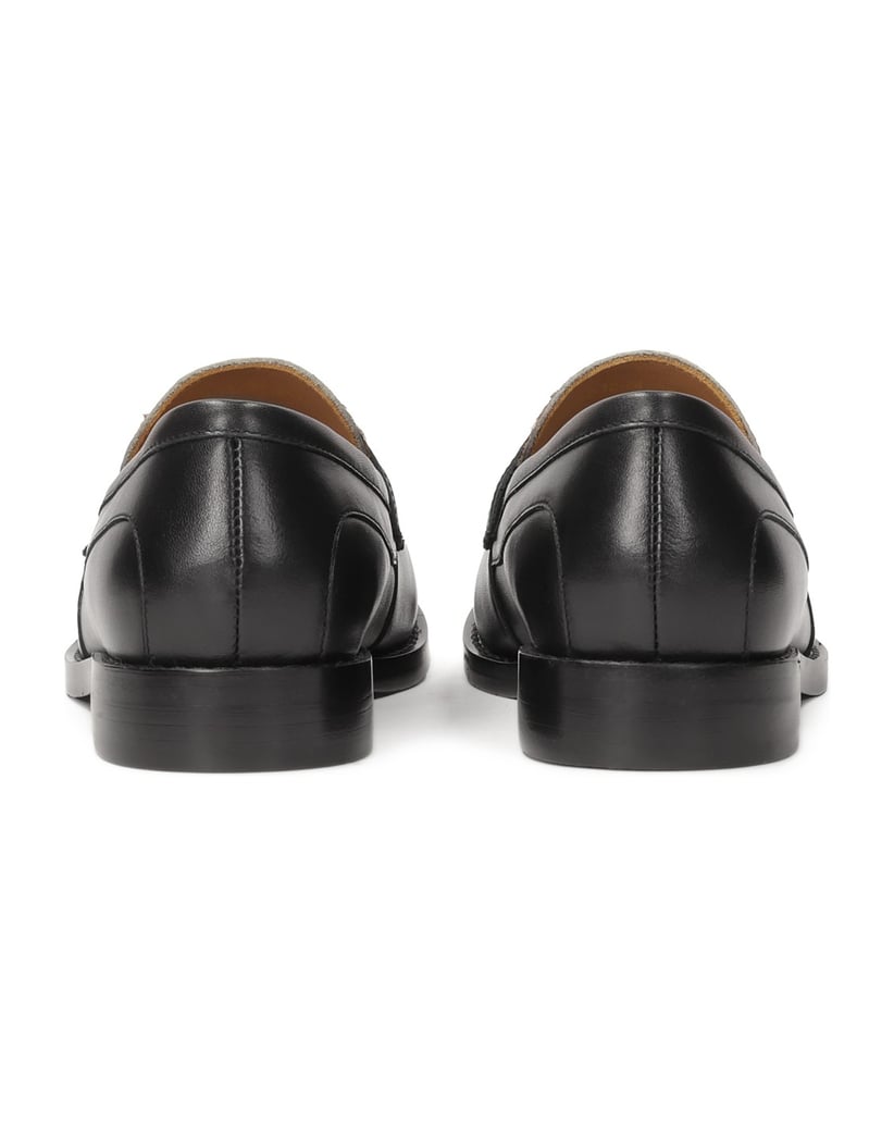 Kazar-Lederhalbschuhe-mit-Borsteneinsatz-schwarz