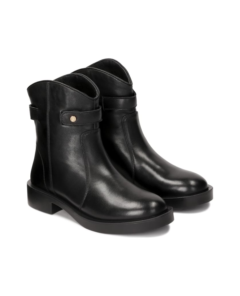 Kazar-Schwarze-Stiefel-mit-flacher-Sohle-schwarz