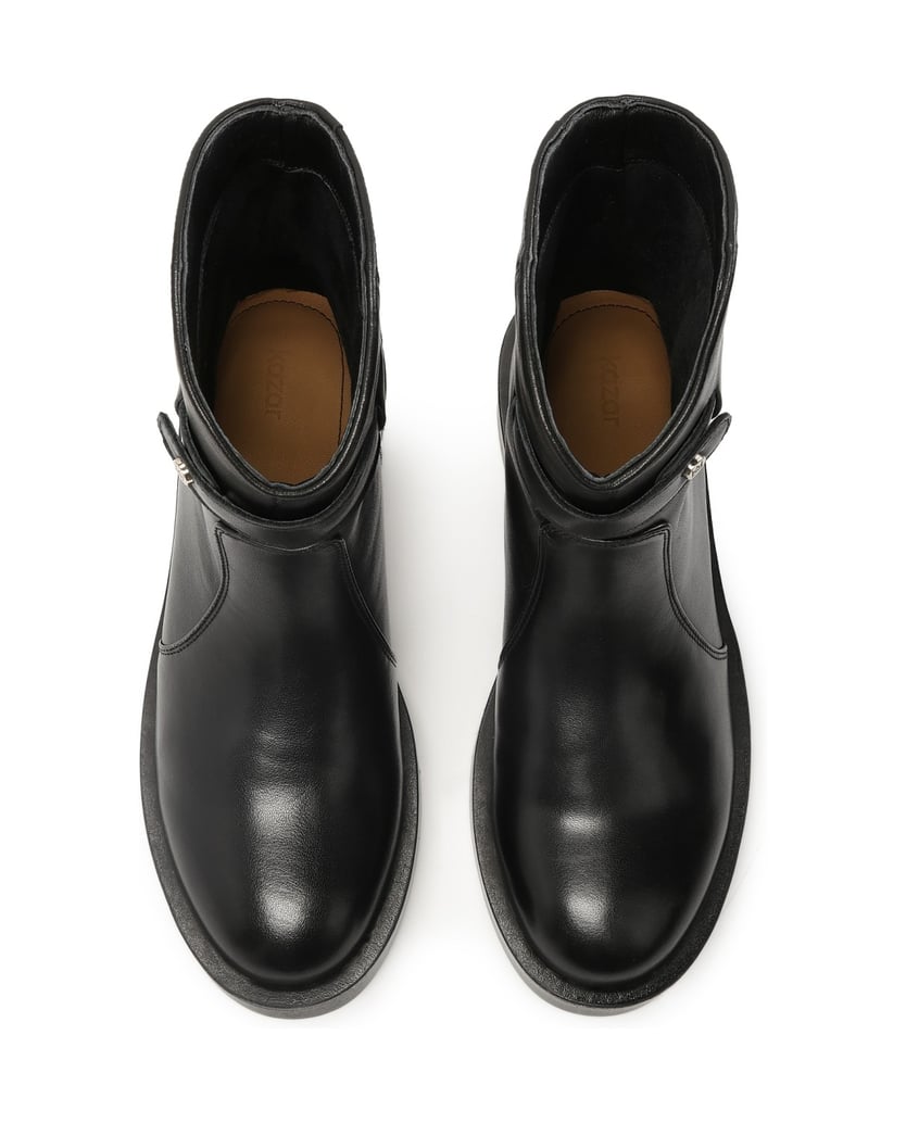 Kazar-Schwarze-Stiefel-mit-flacher-Sohle-schwarz