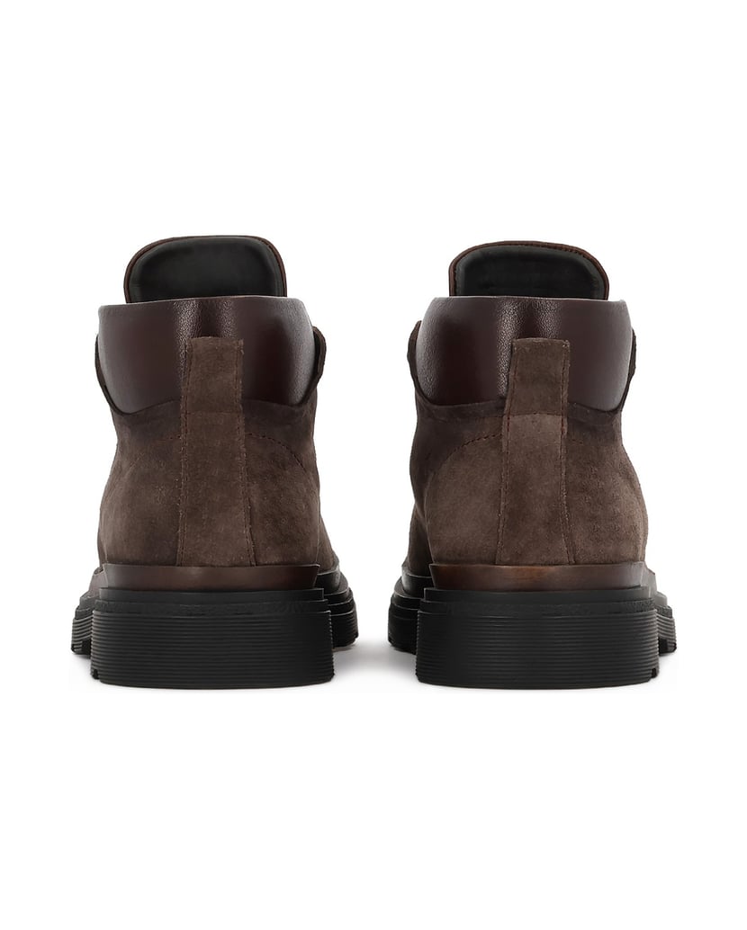 Kazar-Herrenstiefel-aus-braunem-Wildleder-mit-Lederkragen-braun