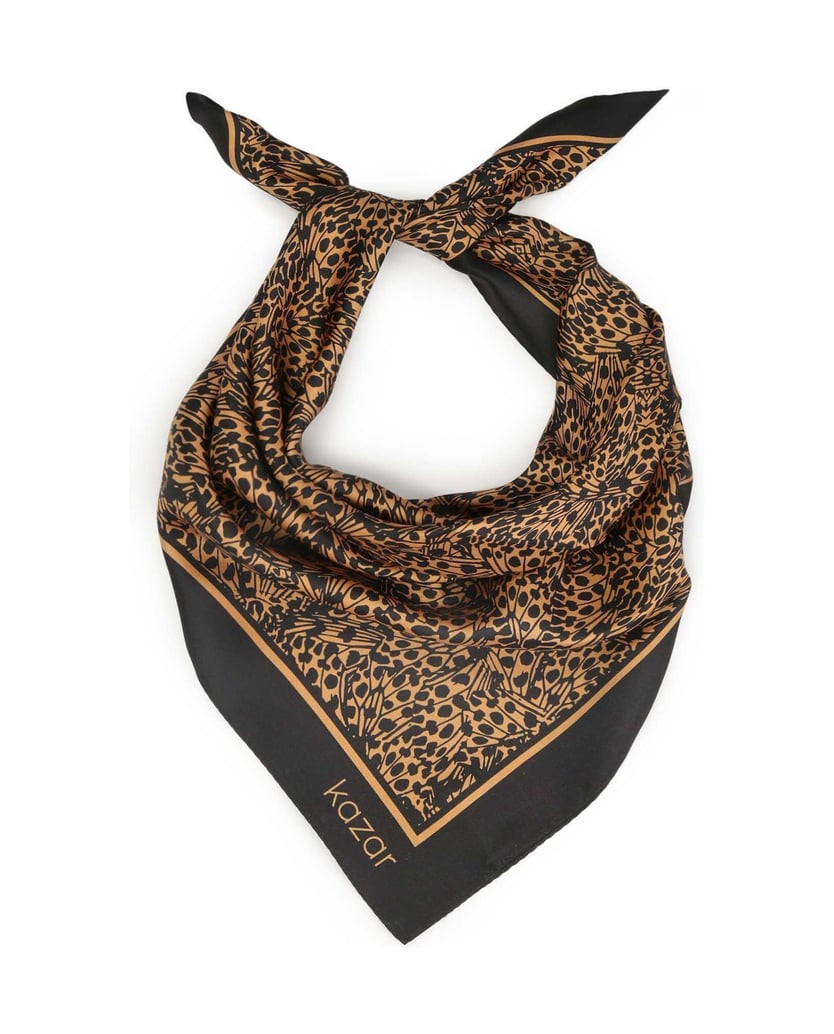 Kazar-Large-silk-scarf-hnědá