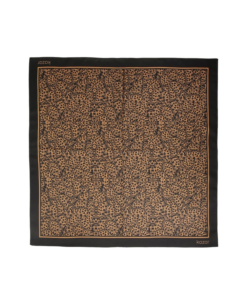 Kazar-Large-silk-scarf-hnědá