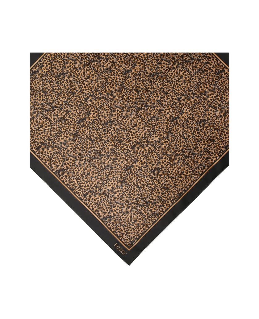 Kazar-Large-silk-scarf-hnědá